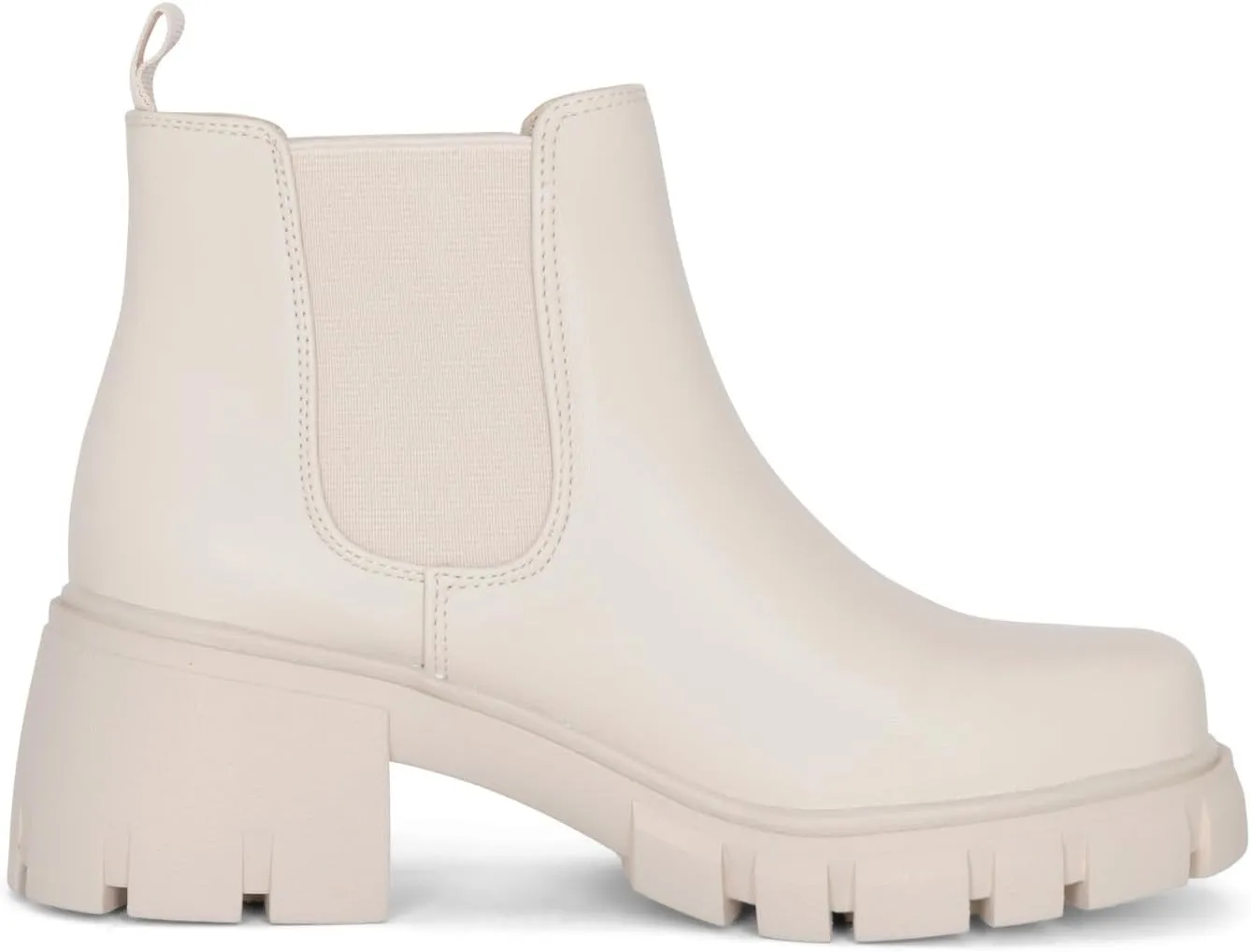 : Dance - Womens Platform Ankle Boots Elastic Chunky Block Heel Chelsea Booties Lug Sole Combat Shoes