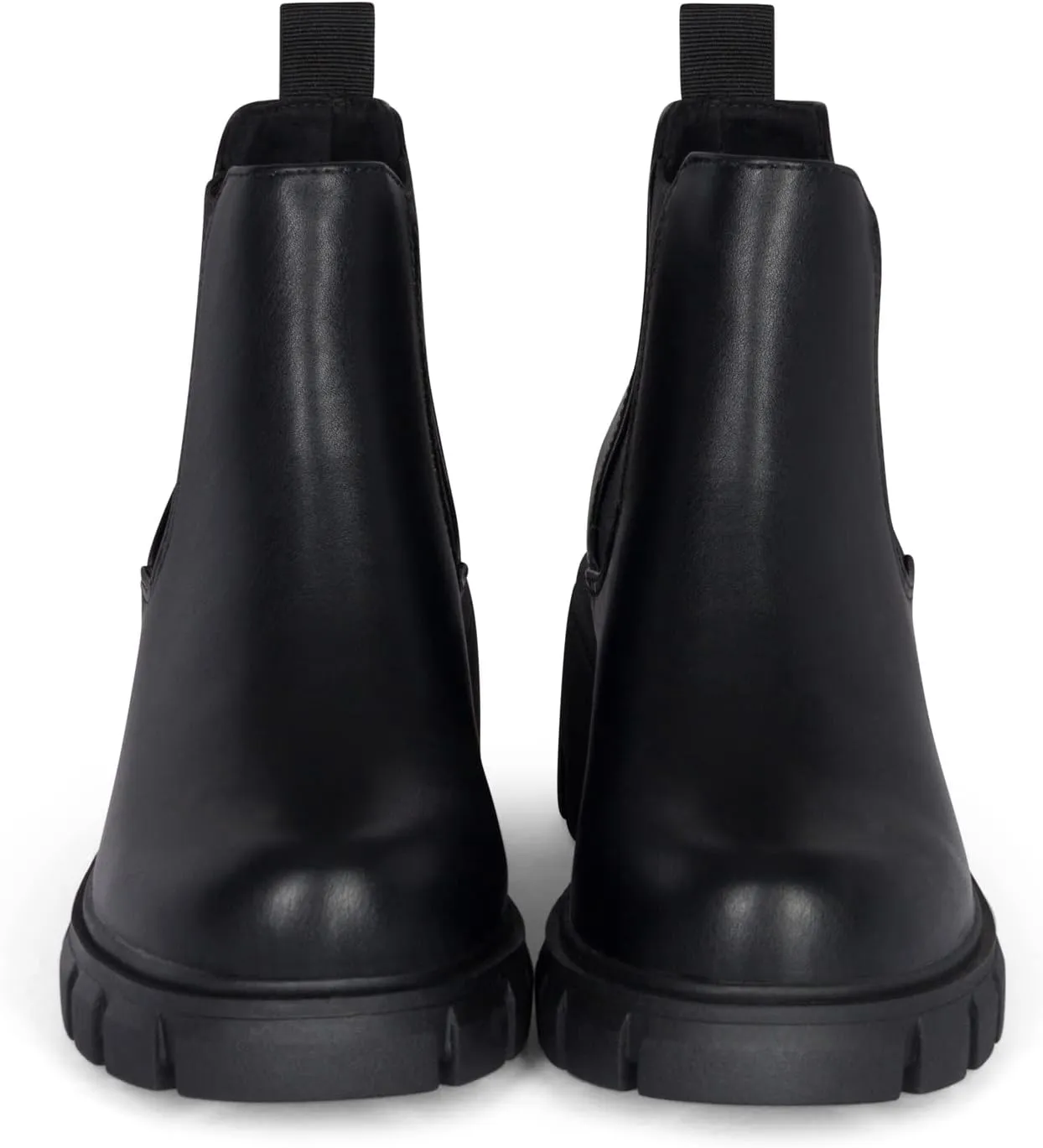 : Dance - Womens Platform Ankle Boots Elastic Chunky Block Heel Chelsea Booties Lug Sole Combat Shoes