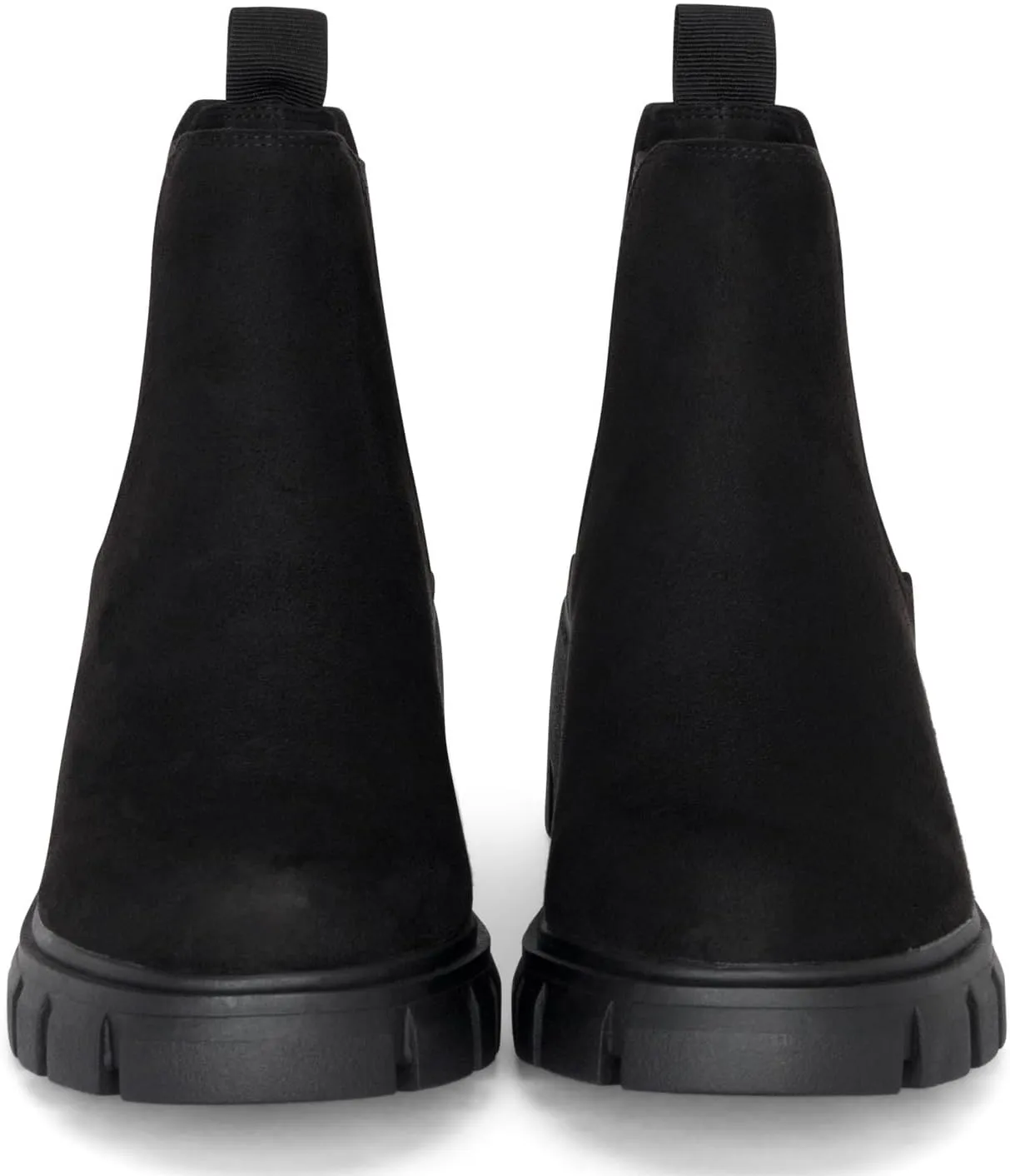 : Dance - Womens Platform Ankle Boots Elastic Chunky Block Heel Chelsea Booties Lug Sole Combat Shoes