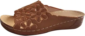 2025 Floral Hollow Out Slipper for Women Open Toe Solid Arch Support Sandal Orthopedic Breathe Slide Slip on Sandals