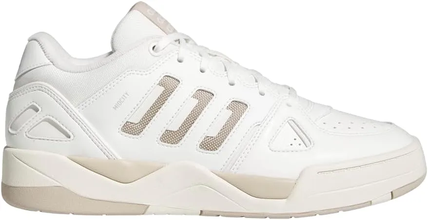 adidas Mens Midcity Mid Lace Up Sneakers Shoes Casual - White
