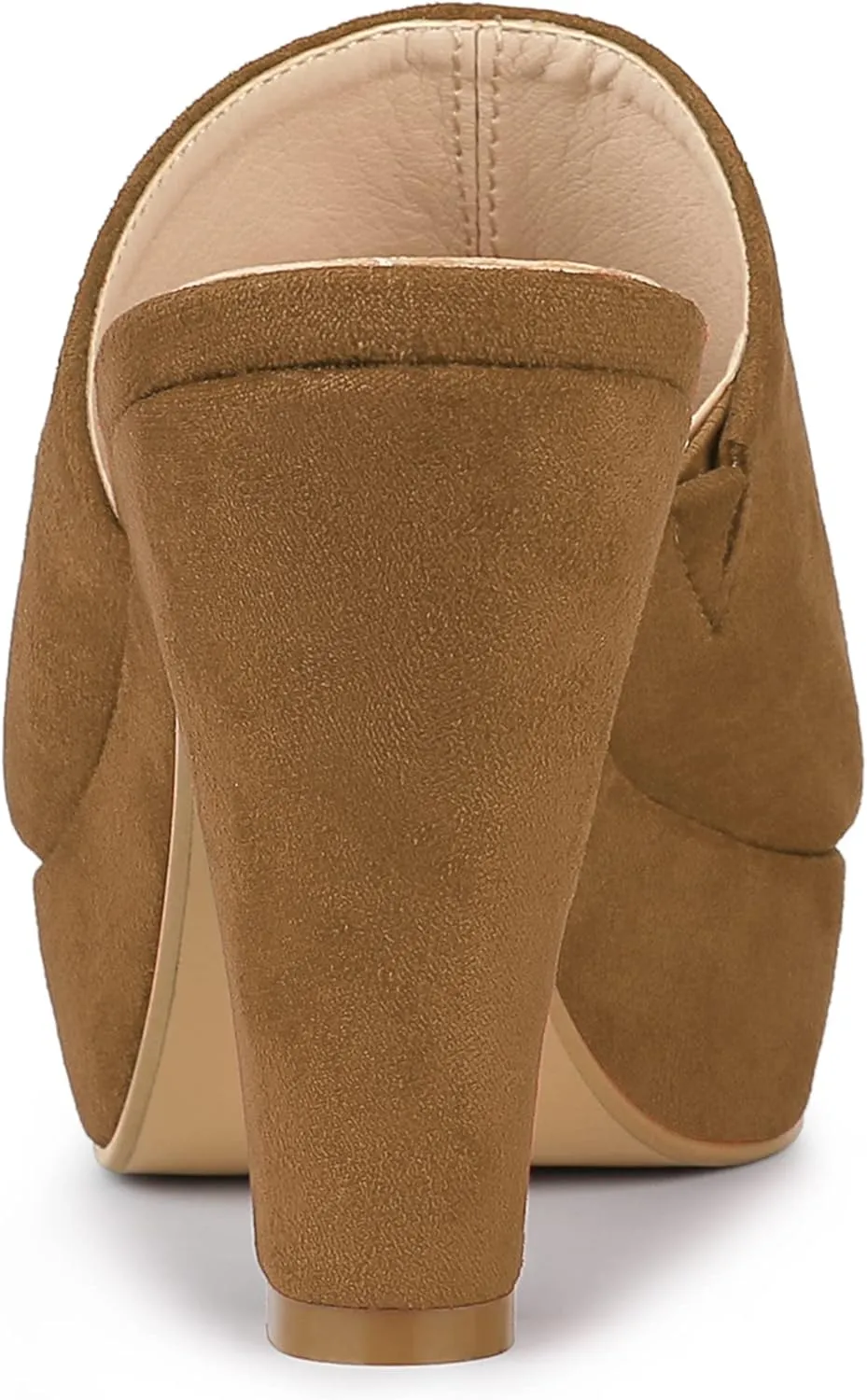 Allegra K Women's Open Toe Platform Chunky Heel Slides Sandals