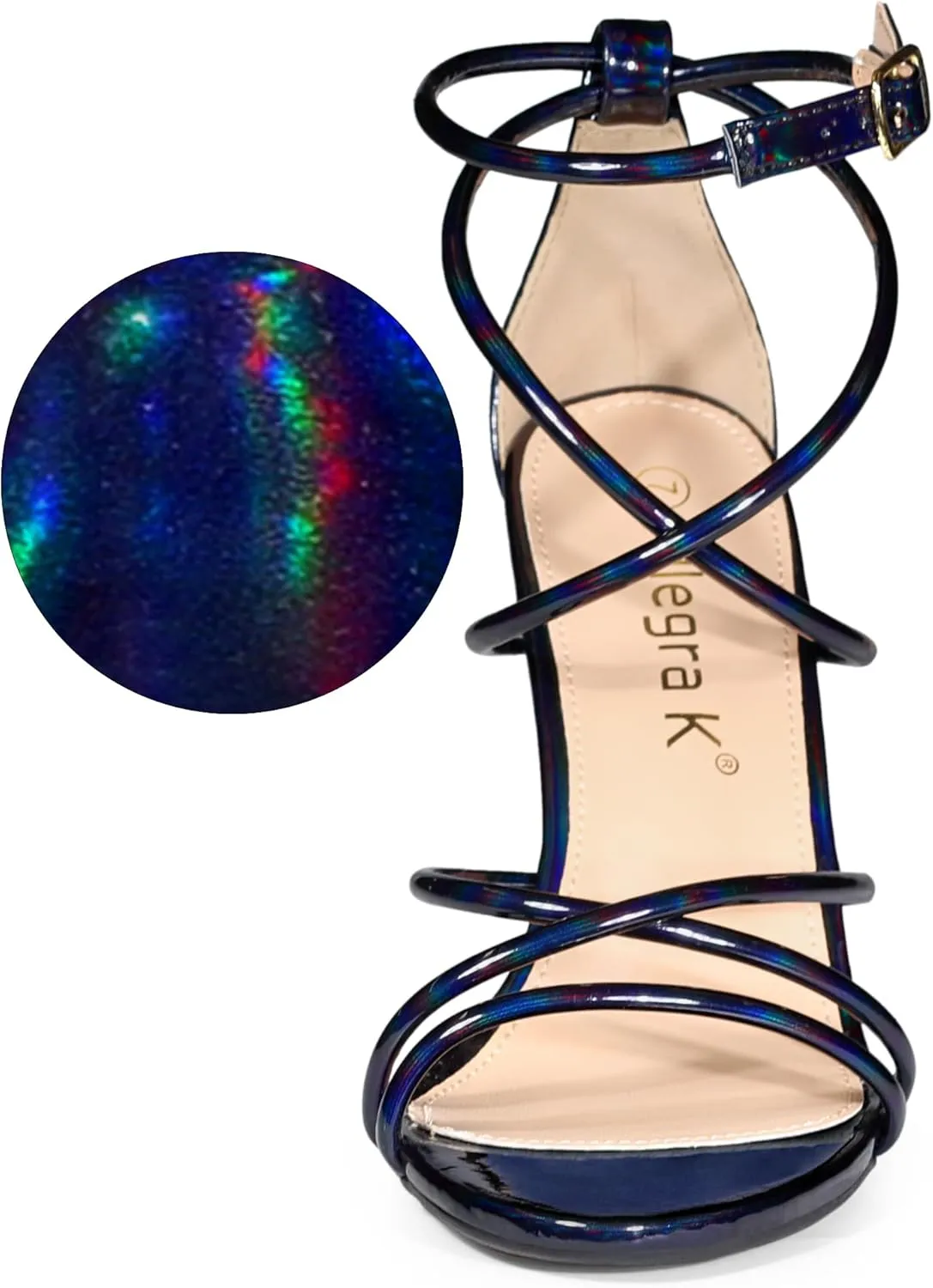 Allegra K Women's Open Toe Strappy Straps Stiletto Heel Sandals