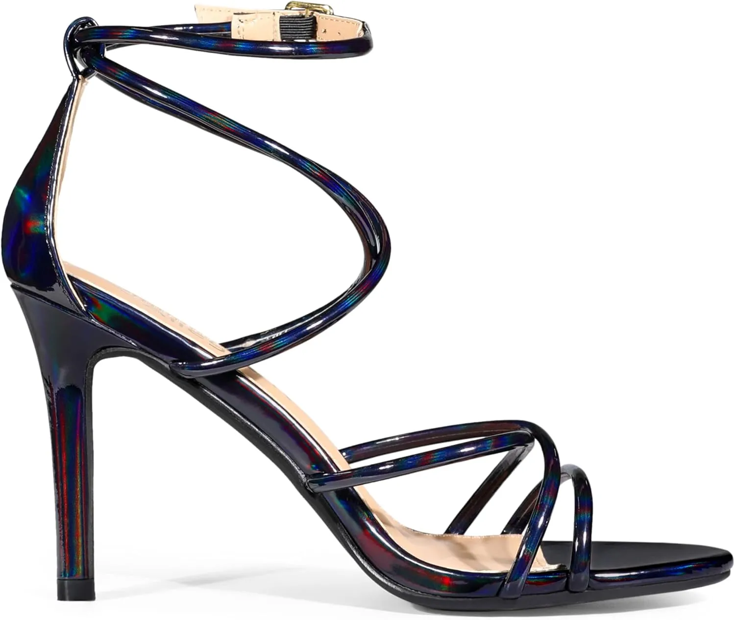Allegra K Women's Open Toe Strappy Straps Stiletto Heel Sandals