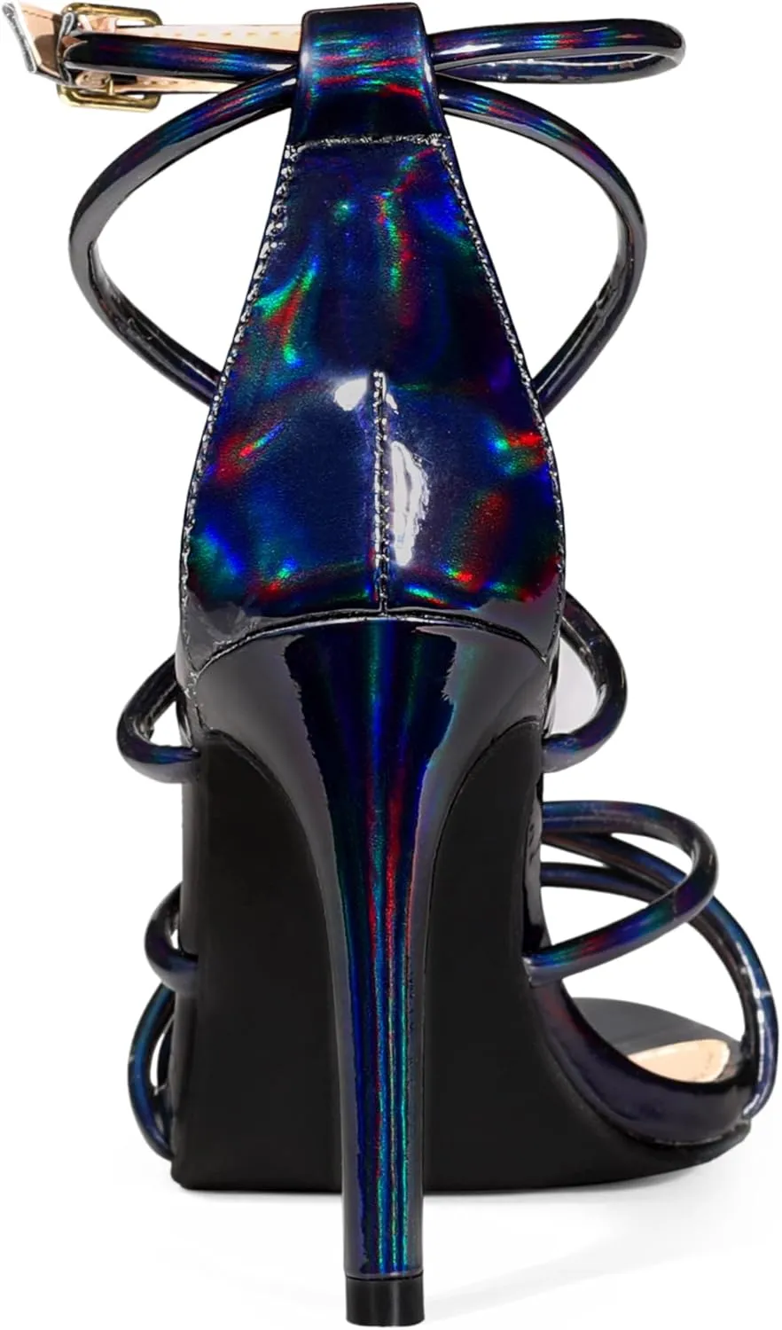 Allegra K Women's Open Toe Strappy Straps Stiletto Heel Sandals
