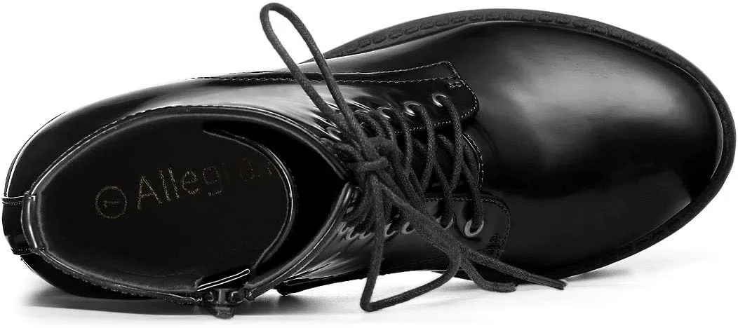Allegra K Women's Platform Chunky Heel Combat Boots