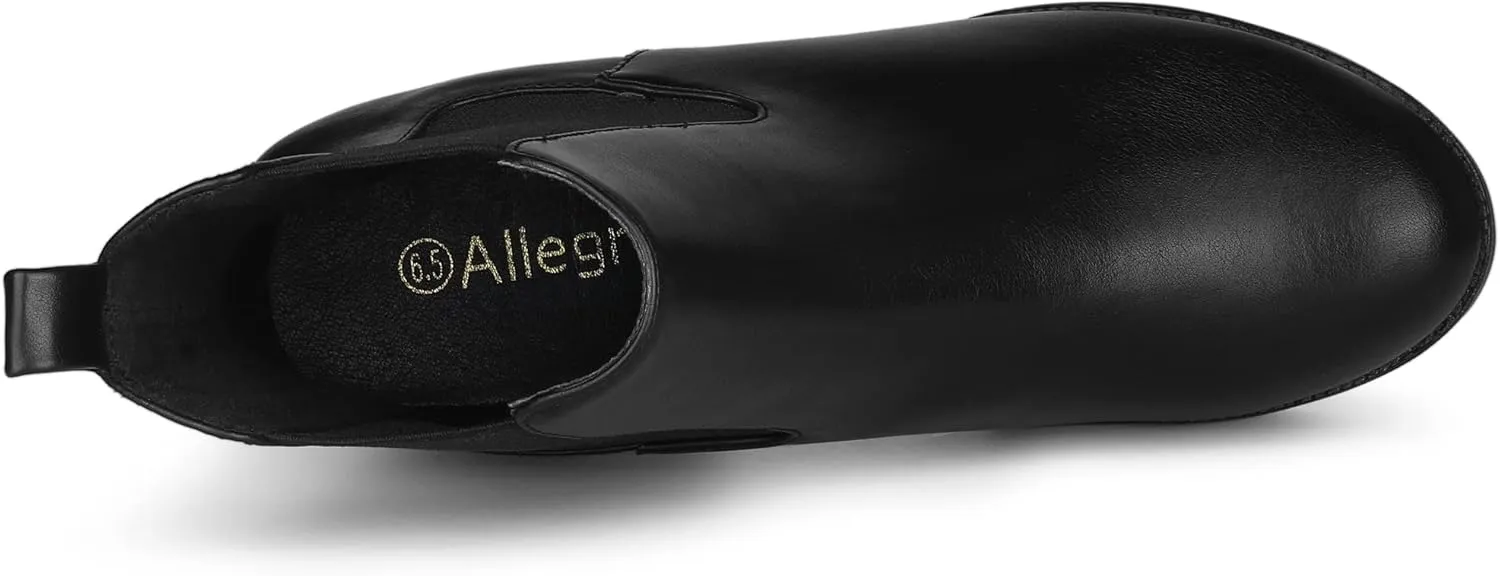 Allegra K Women's Platform Chunky High Heels Chelsea Ankle Boots