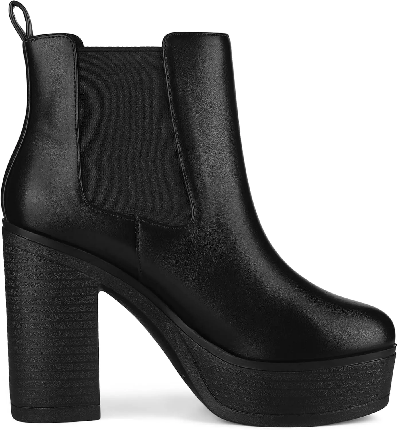 Allegra K Women's Platform Chunky High Heels Chelsea Ankle Boots