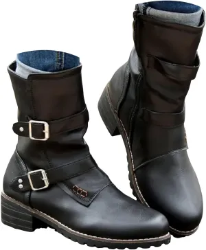 AMDBEL Booties for Women Dressy 2024 Ankle Boots Low Heel Slip On Boots Round Toe Ladies Party Short Booties Shoes