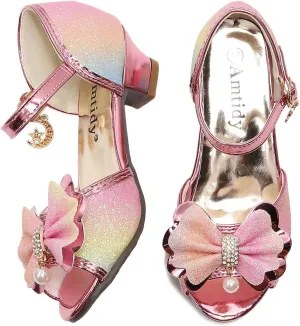 Amtidy Toddler Little Girl Mary Jane Dress Shoes - Ballet Flats for School Party Dress Shoes