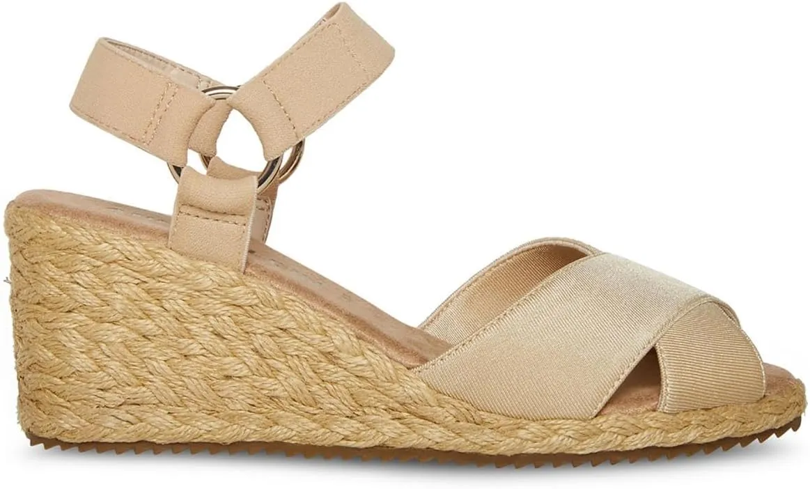 Anne Klein Womens KELLIS Ankle Strap Open Toe Wedge Sandals