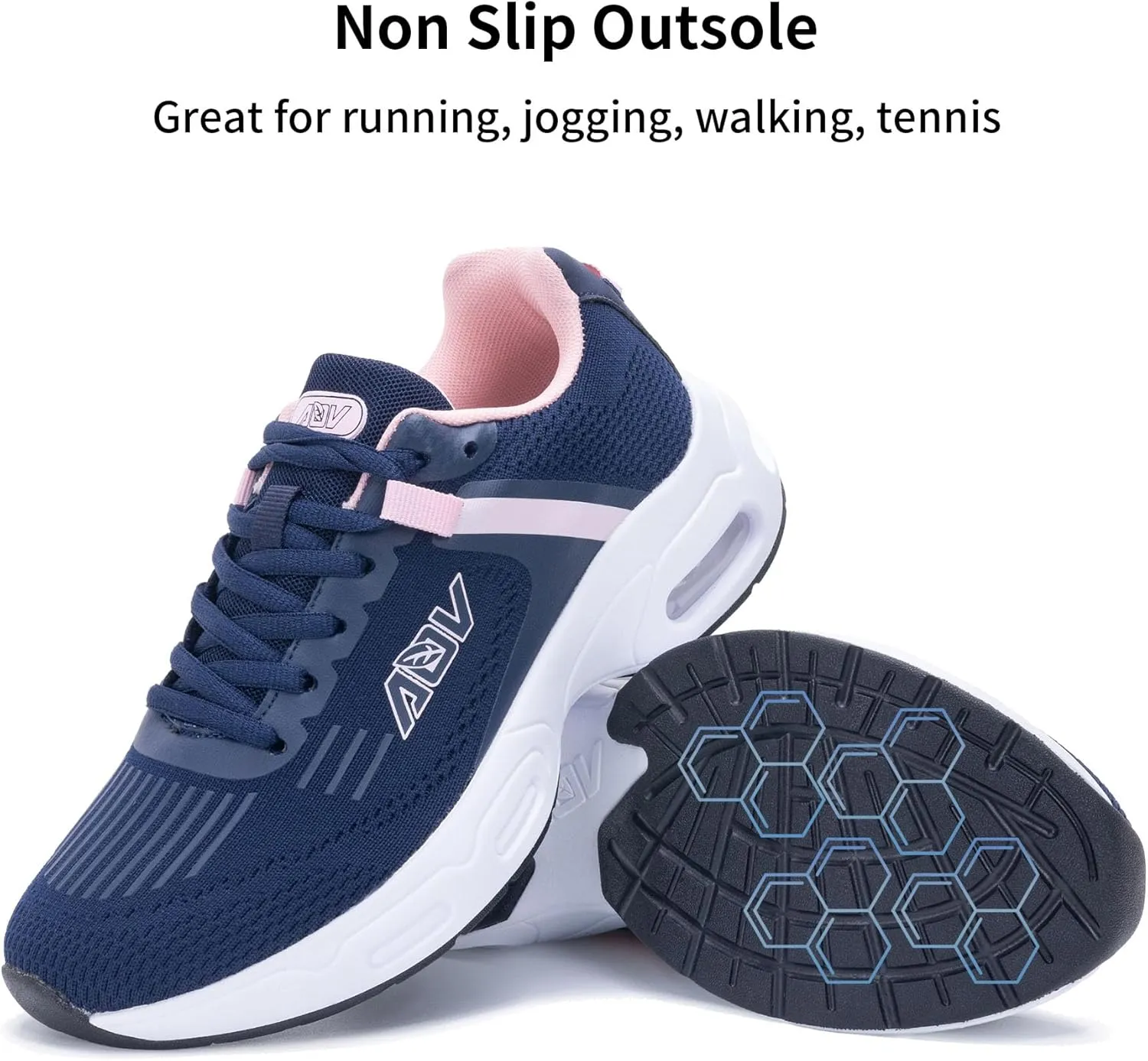 AOV Women Arch Support Walking Shoes Orthotic Tennis Sneakers for Plantar Fasciitis Air Athletic Running Shoes