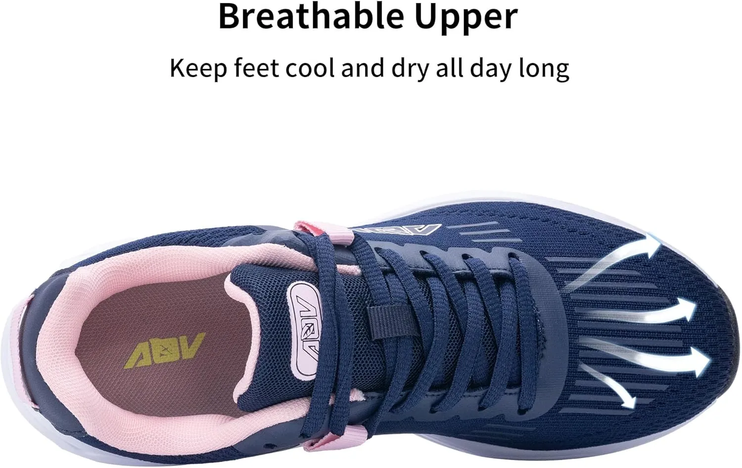 AOV Women Arch Support Walking Shoes Orthotic Tennis Sneakers for Plantar Fasciitis Air Athletic Running Shoes