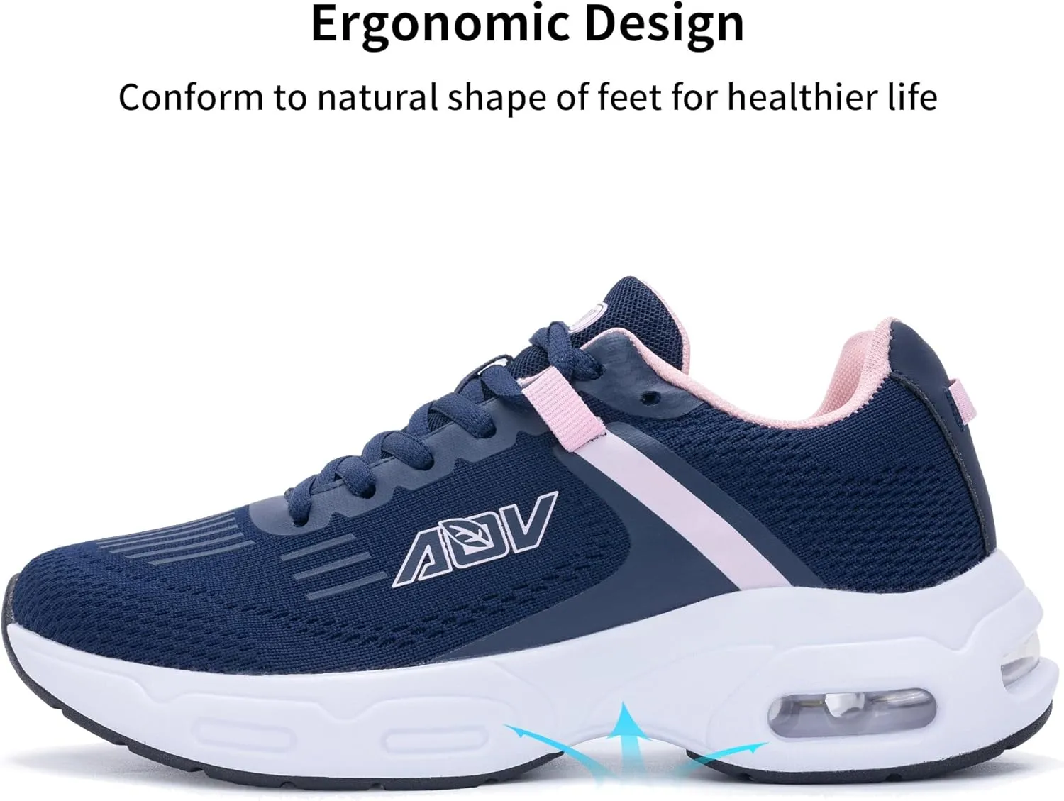 AOV Women Arch Support Walking Shoes Orthotic Tennis Sneakers for Plantar Fasciitis Air Athletic Running Shoes