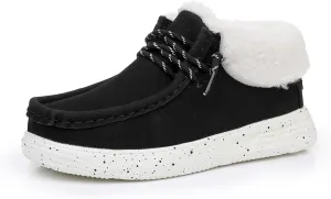 Apakowa Boys Fall Winter Boots Warm Girls Boys Winter Snow Boots with Faux Fur (Toddler/Little Kid/Big Kid)