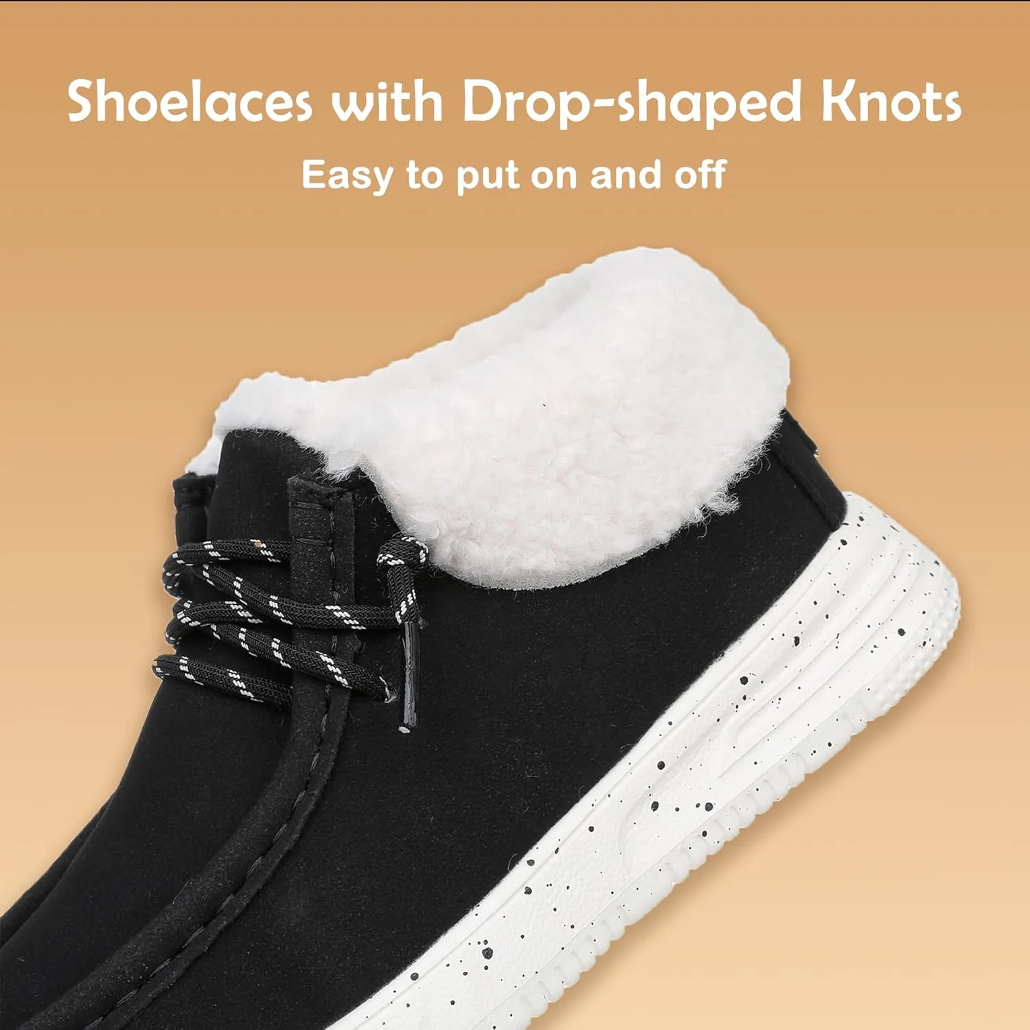 Apakowa Boys Fall Winter Boots Warm Girls Boys Winter Snow Boots with Faux Fur (Toddler/Little Kid/Big Kid)