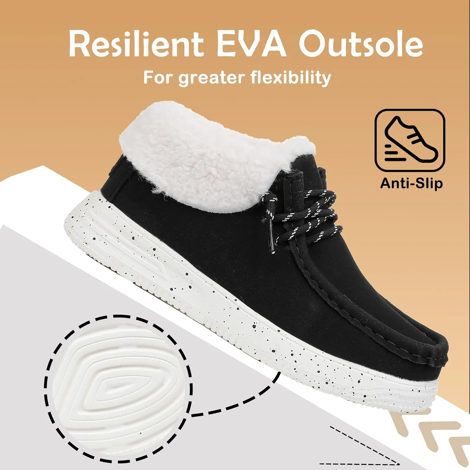 Apakowa Boys Fall Winter Boots Warm Girls Boys Winter Snow Boots with Faux Fur (Toddler/Little Kid/Big Kid)
