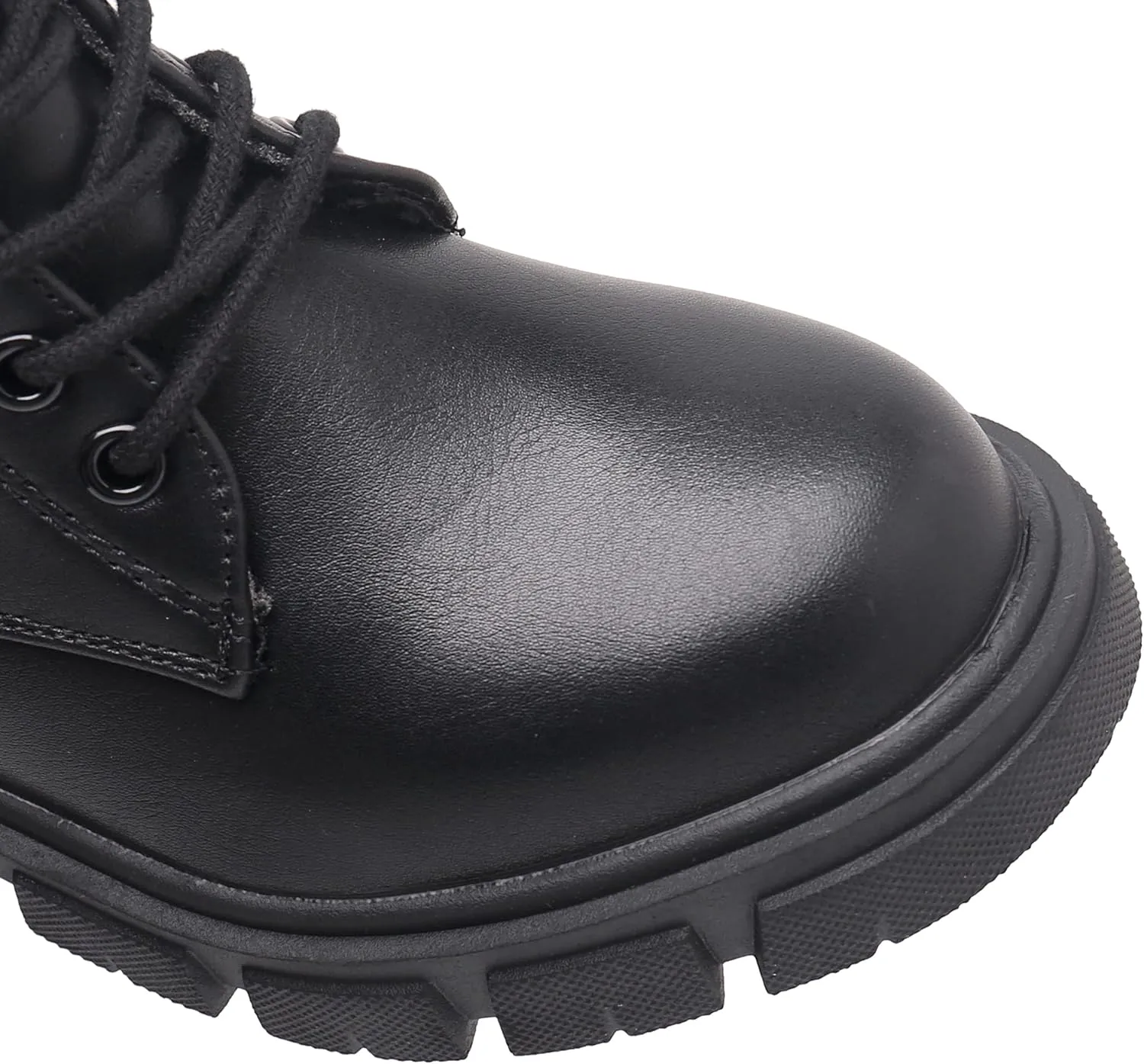 Apakowa Girls Combat Boots Fashion Ankle Booties Side Zipper Boots (Little Kid/Big Kid)