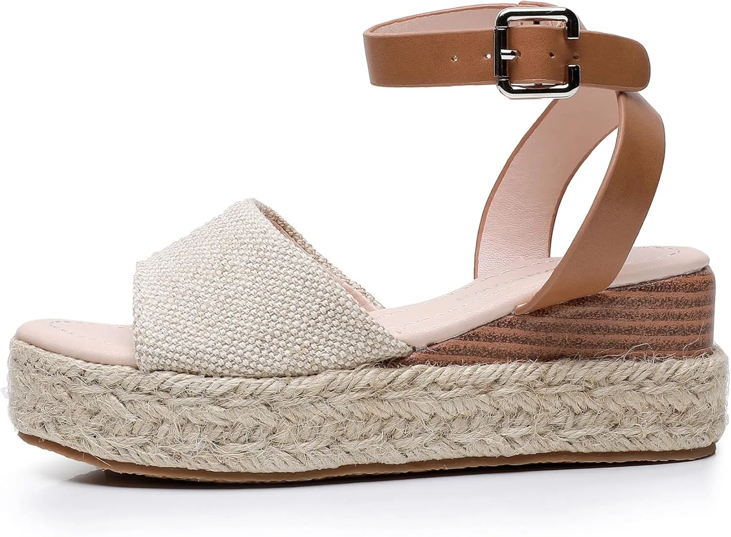Apakowa Girls Sandals Flatform Wedge Open Toe Summer Sandals Shoes Little Big Kid Flower Girl Heels Dress Shoes (Little Kid/Big Kid)