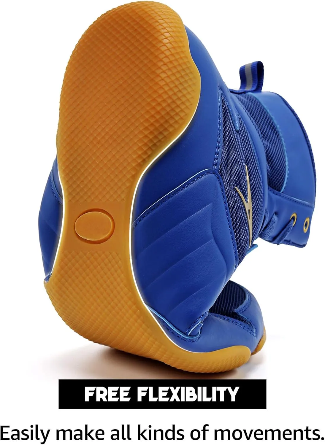 ASHION Men Wrestling Shoes Boxing Shoes High Top Fitness Sneakers Zero Drop Sole