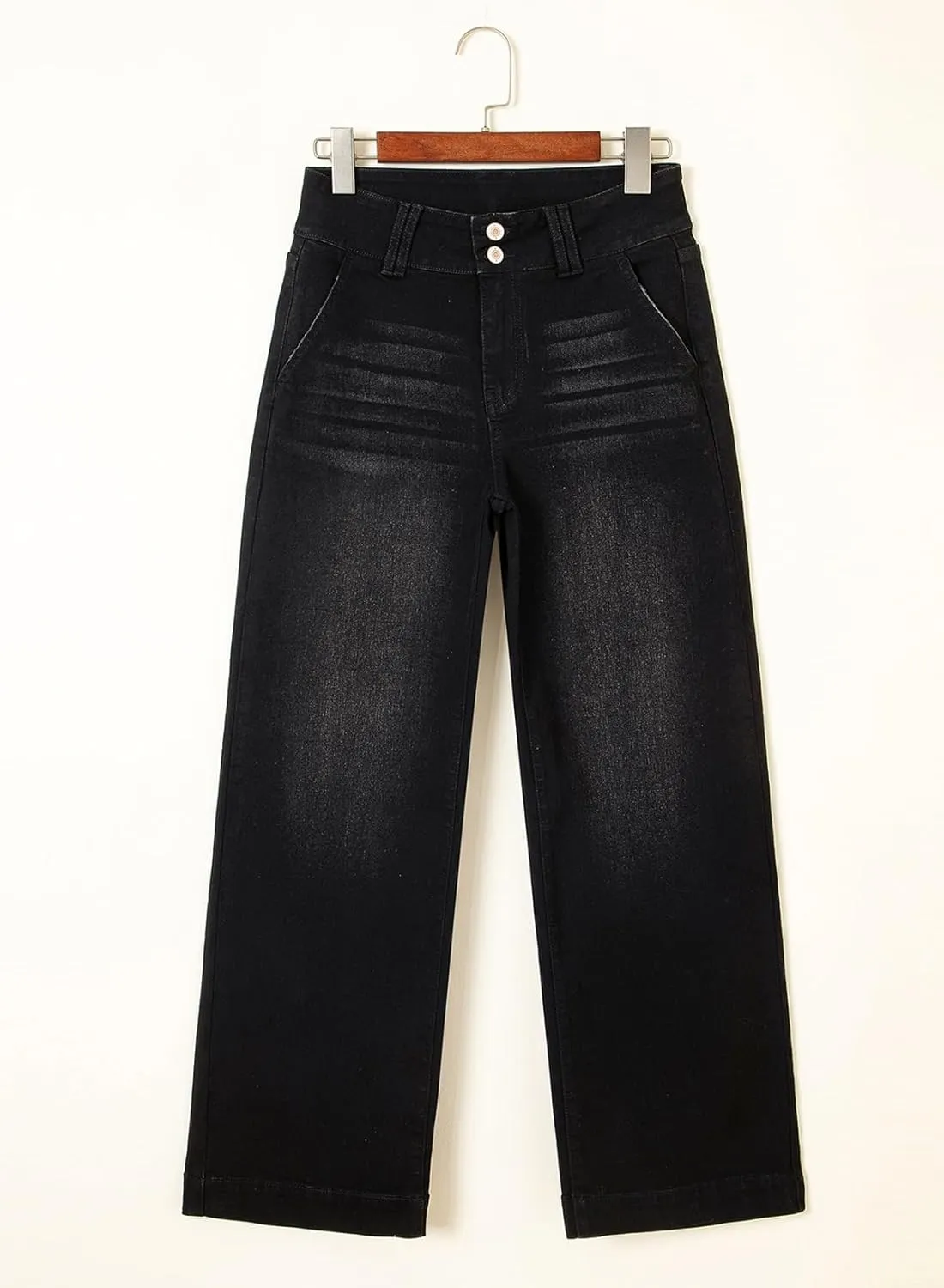 Astylish Jeans for Women Wide Leg High Waisted Stretchy Straight Leg Jean Baggy Trendy 2025 Denim Pants with Slanted Pockets