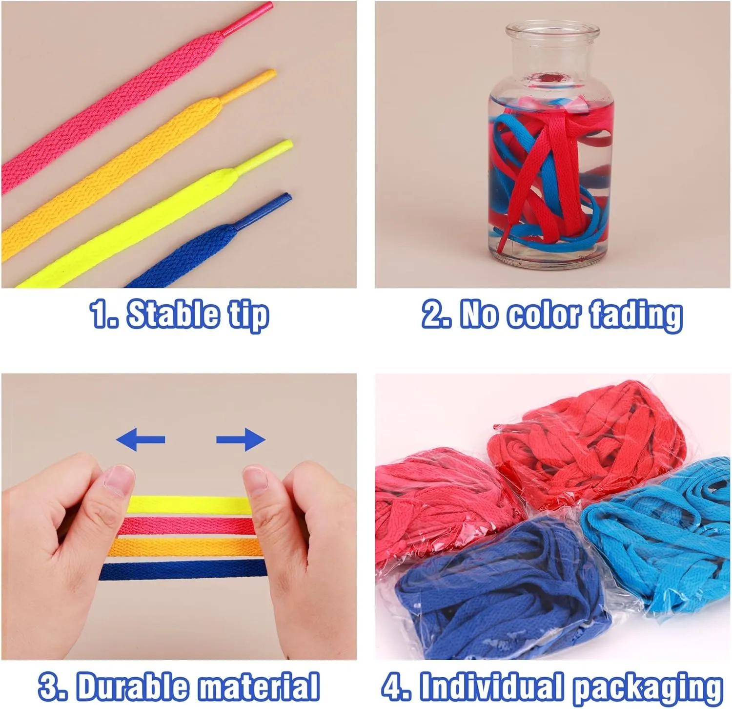 Auihiay 24 Pairs Flat Colored Shoelaces Shoestrings for Sneakers Skate Shoes Sport Shoes Boots