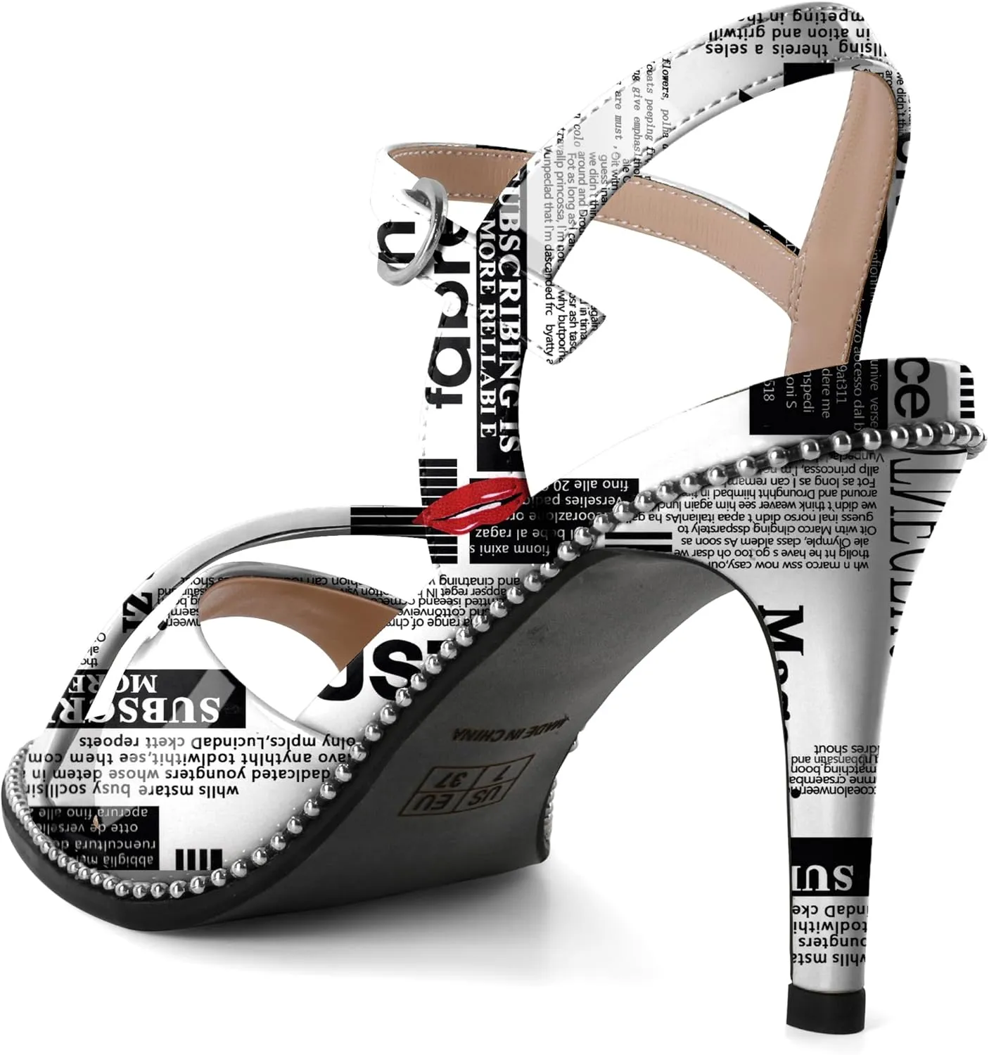 AUMOTED Women Stiletto High Heels Peep Open Toe Sandals Criss Cross Strappy Heels Wedding Office Cute Party Classic 3.1 Inch Summer Heels