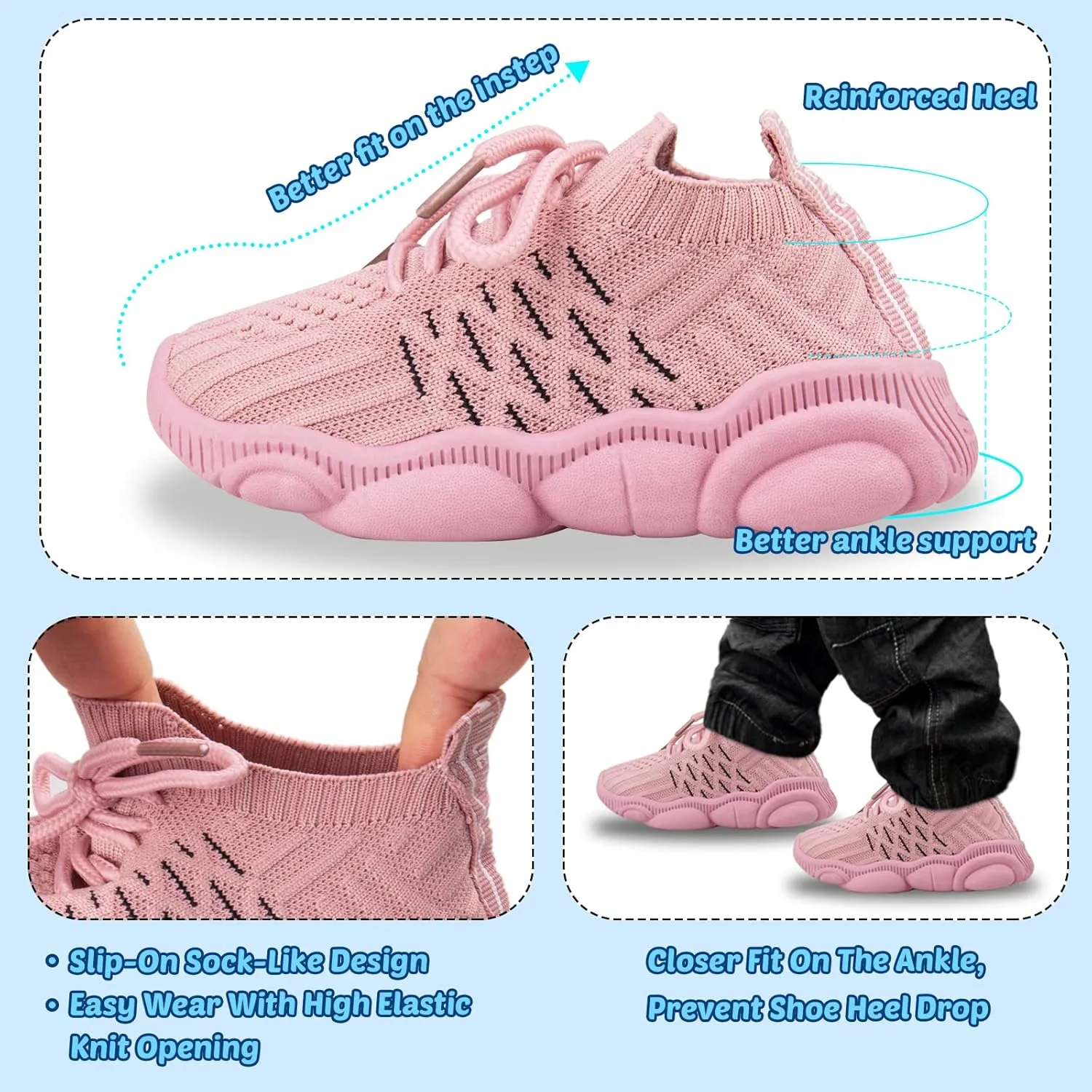 Baby Boy Girl First Walking Shoes Toddler Infant Mesh Sneakers Breathable Lightweight Non-slip Rubber Sole Summer