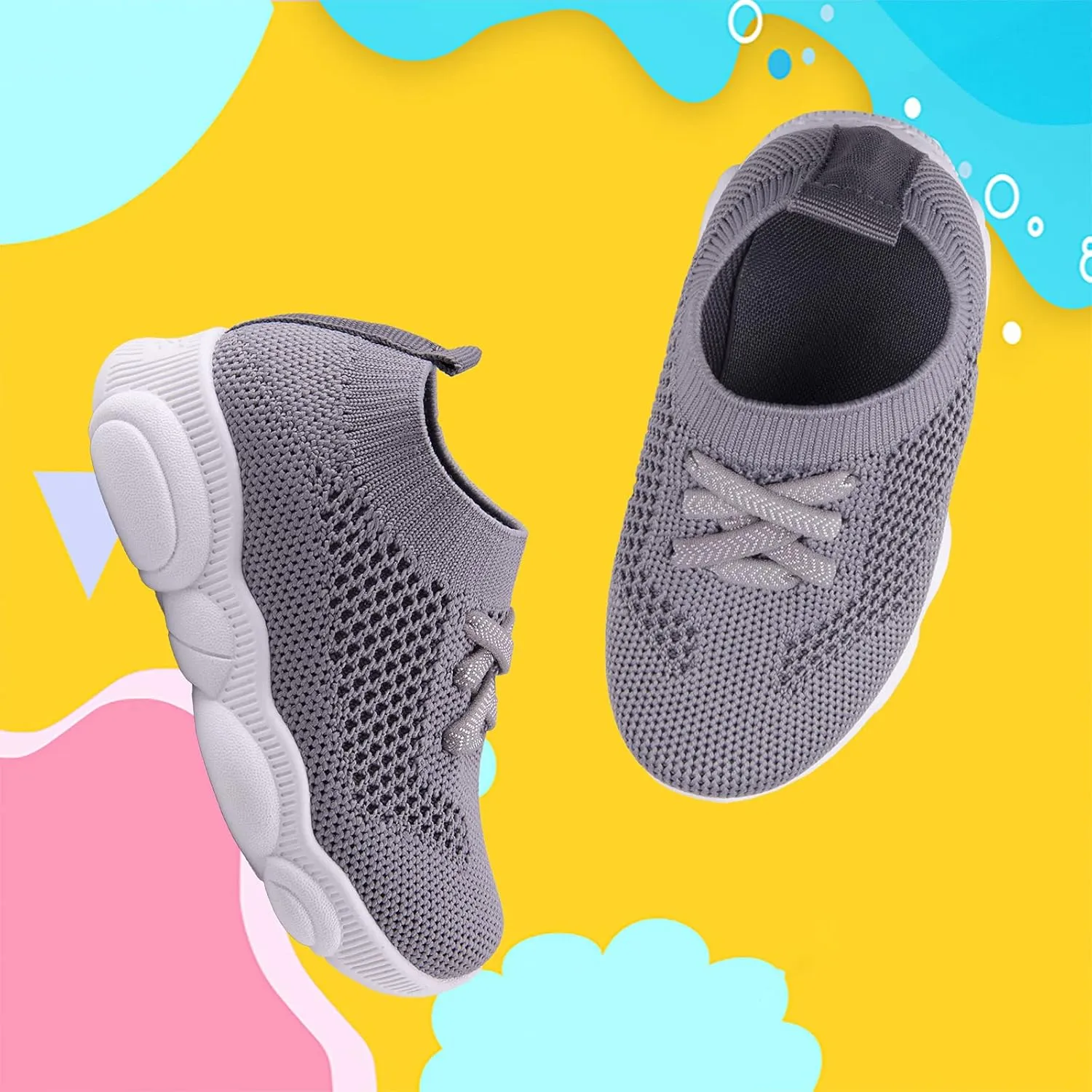 Baby Boy Girl First Walking Shoes Toddler Infant Mesh Sneakers Breathable Lightweight Non-slip Rubber Sole Summer