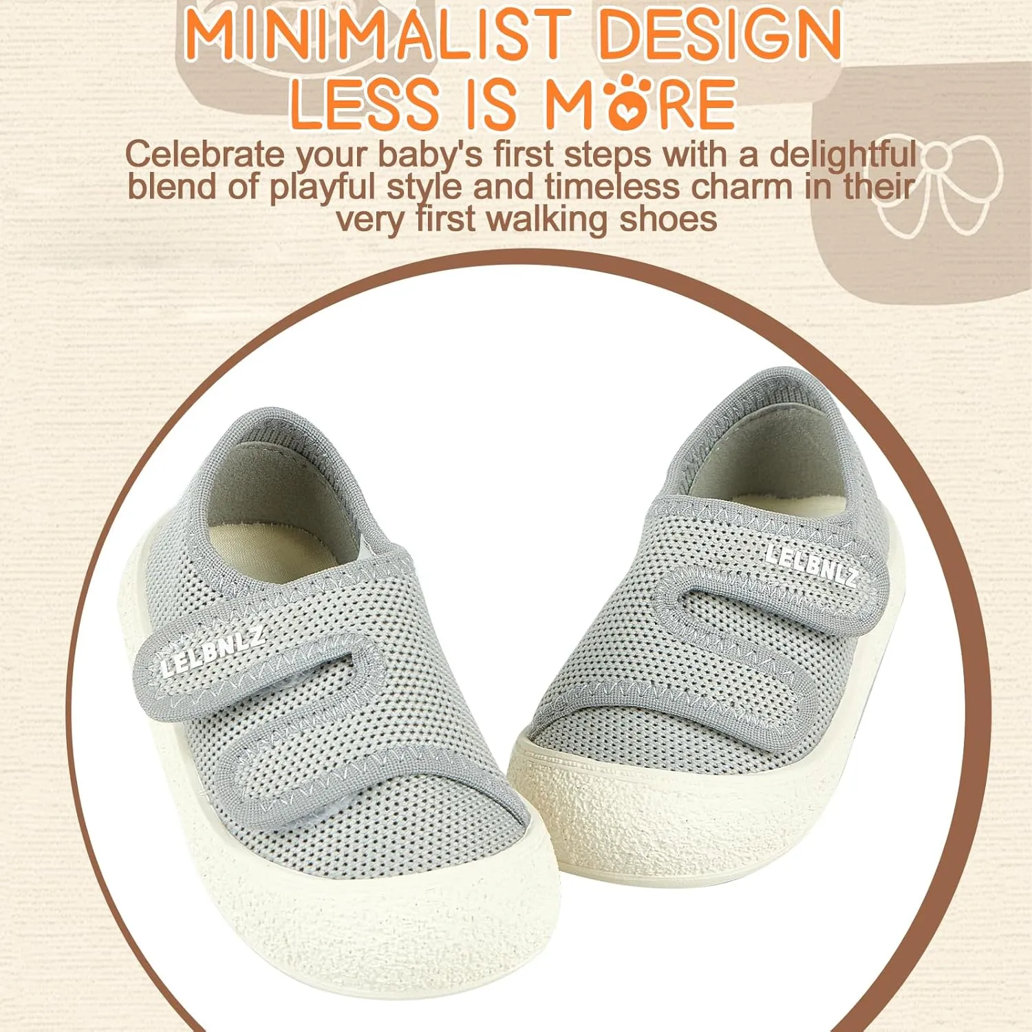 Baby Shoes Boys Girls First Walking Lightweight Non-Slip Toddler Sneakers Infant Tennis Shoes 6 9 12 18 20 24 Months
