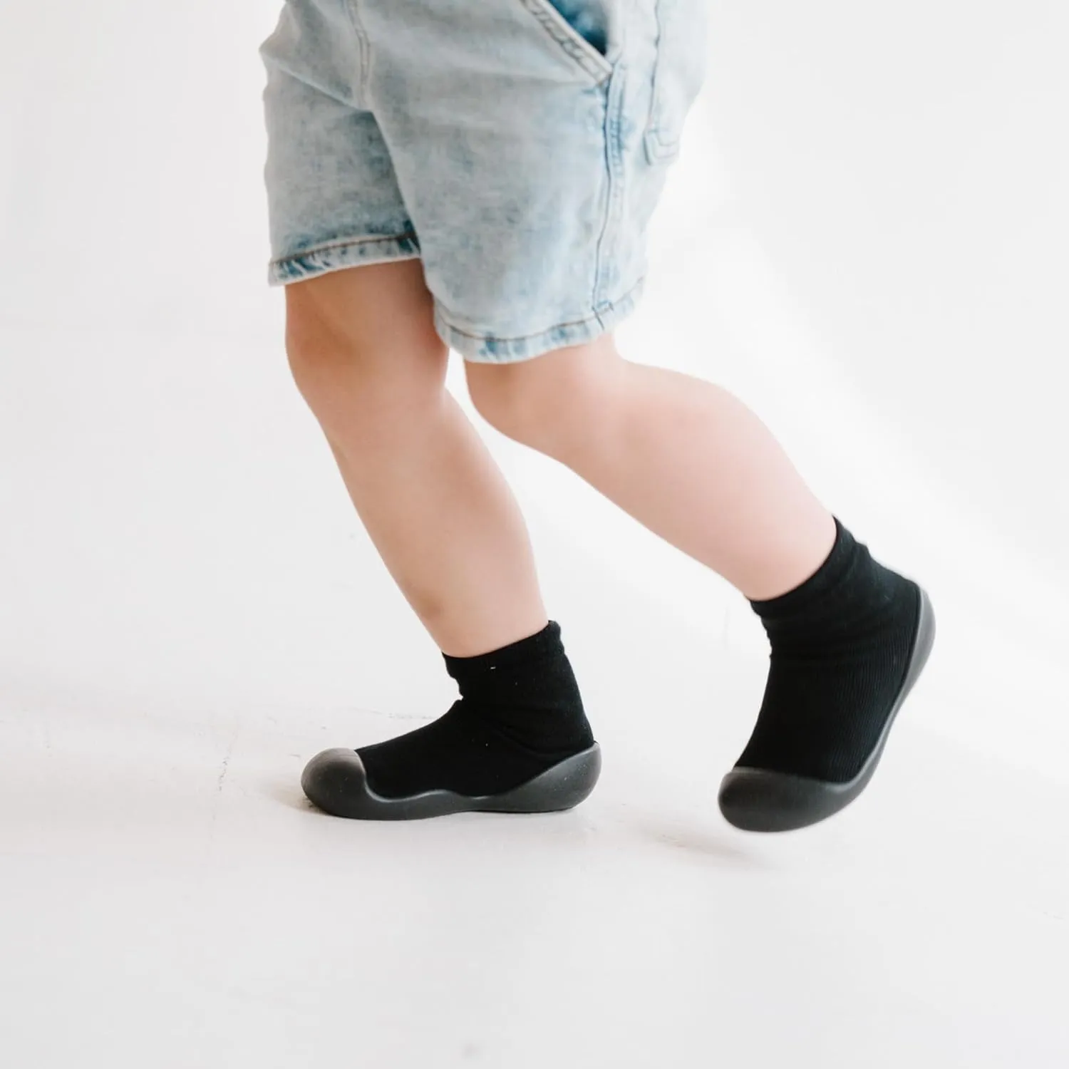 Baby Sock Shoes - Easy Slip On Toddler Slippers Socks - Barefoot, Wide Toe Box Gym Baby Sneakers - Comfortable Baby Booties - Effortless First Walker Shoes
