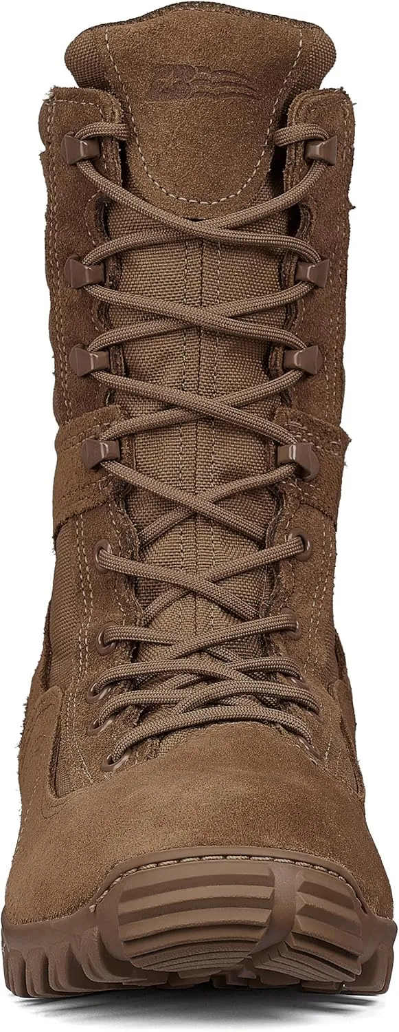 Belleville Sabre 533 8” Hot Weather Hybrid Combat Boots for Men - US Navy Army/Air Force AR 670-1/AFI 36-2903 Coyote Brown Leather with Vibram Ibex Outsole; Berry Compliant