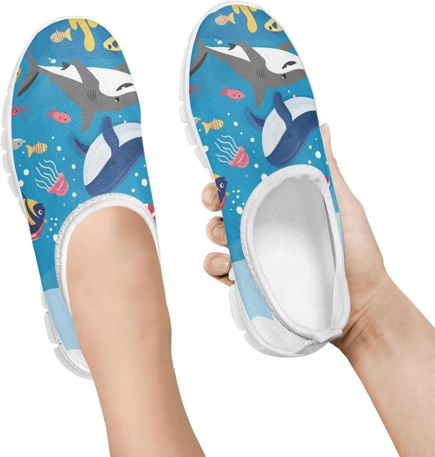 Big Kids Cute Slip-On Walking Sneakers Casual Tennis Loafers Shoes Breathable Workout Sneakers Lightweight Travel Shoes US Size 11-15