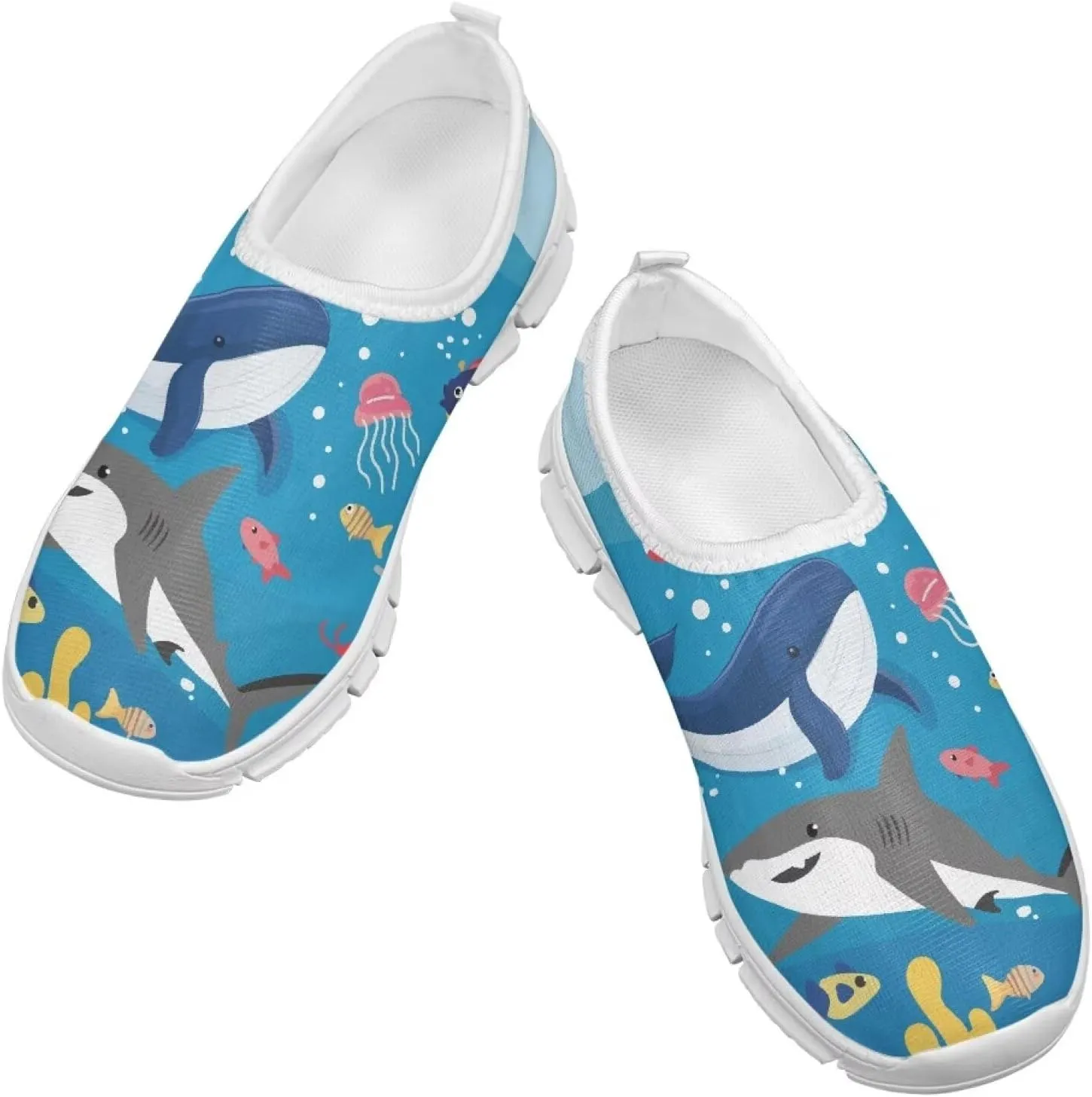 Big Kids Cute Slip-On Walking Sneakers Casual Tennis Loafers Shoes Breathable Workout Sneakers Lightweight Travel Shoes US Size 11-15