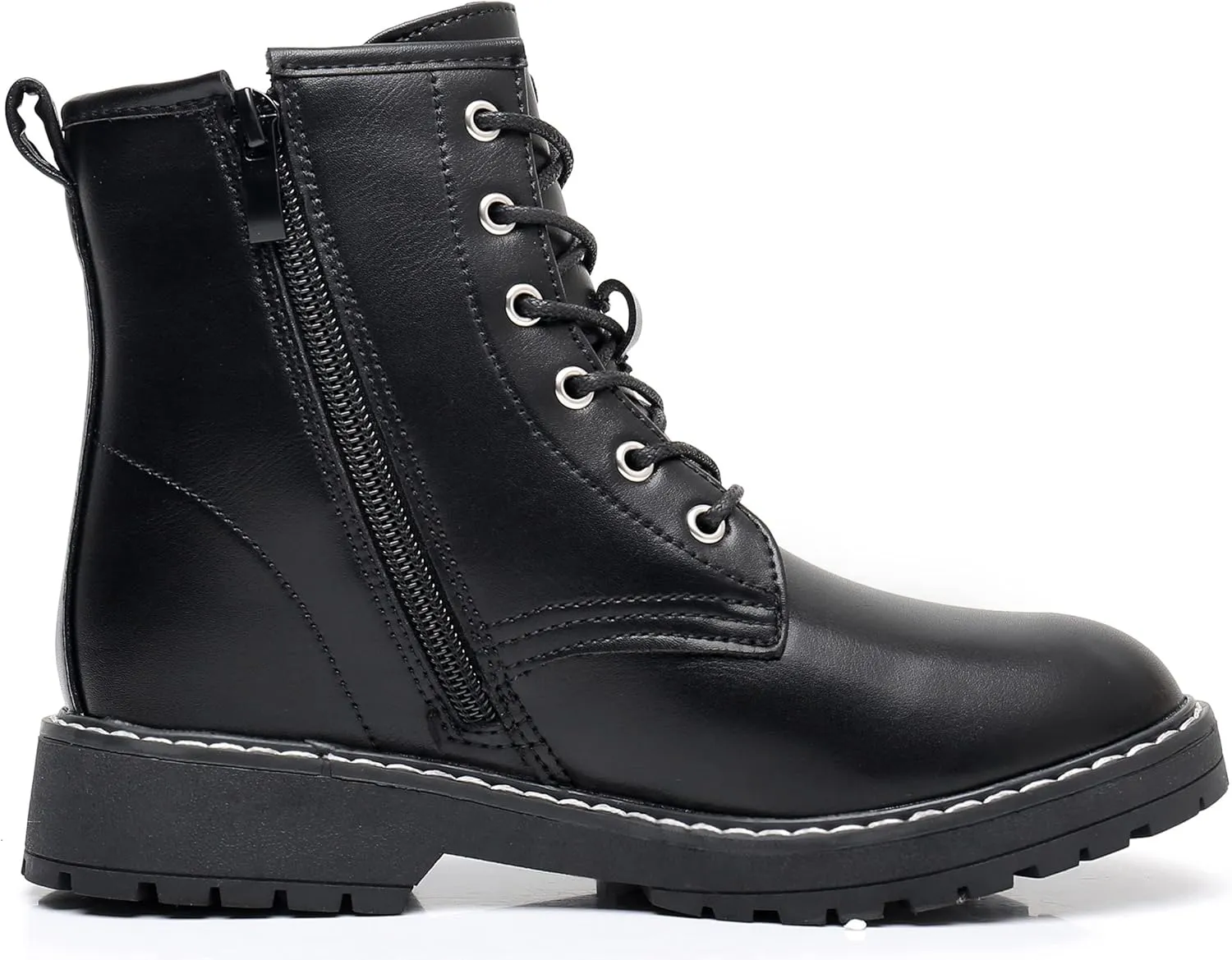 Blikcon Kids Girls Combat Ankle Boots Lace up Inner Zipper Fashion Booties (Little Kid/Big Kid)…