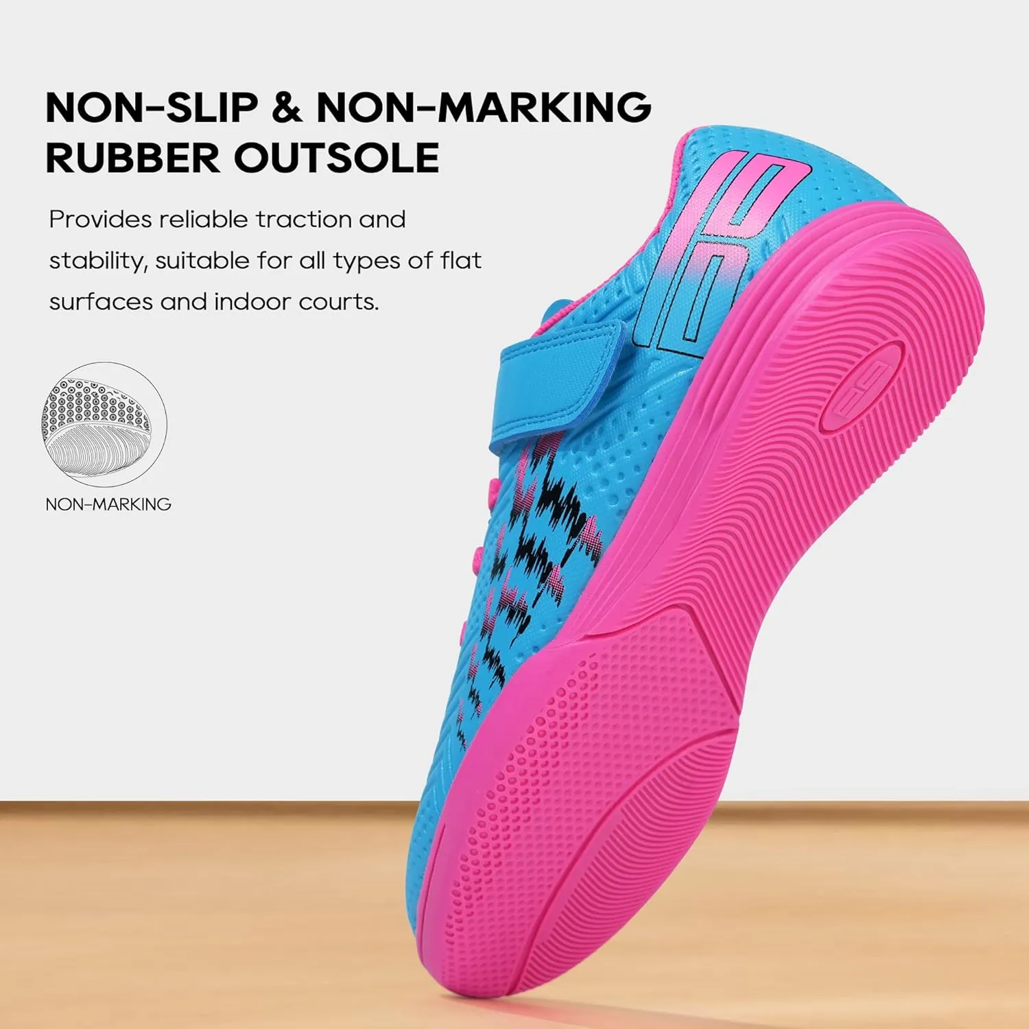 brooman Kids Futsal Indoor Soccer Shoes Boys Girls Soccer Sneakers