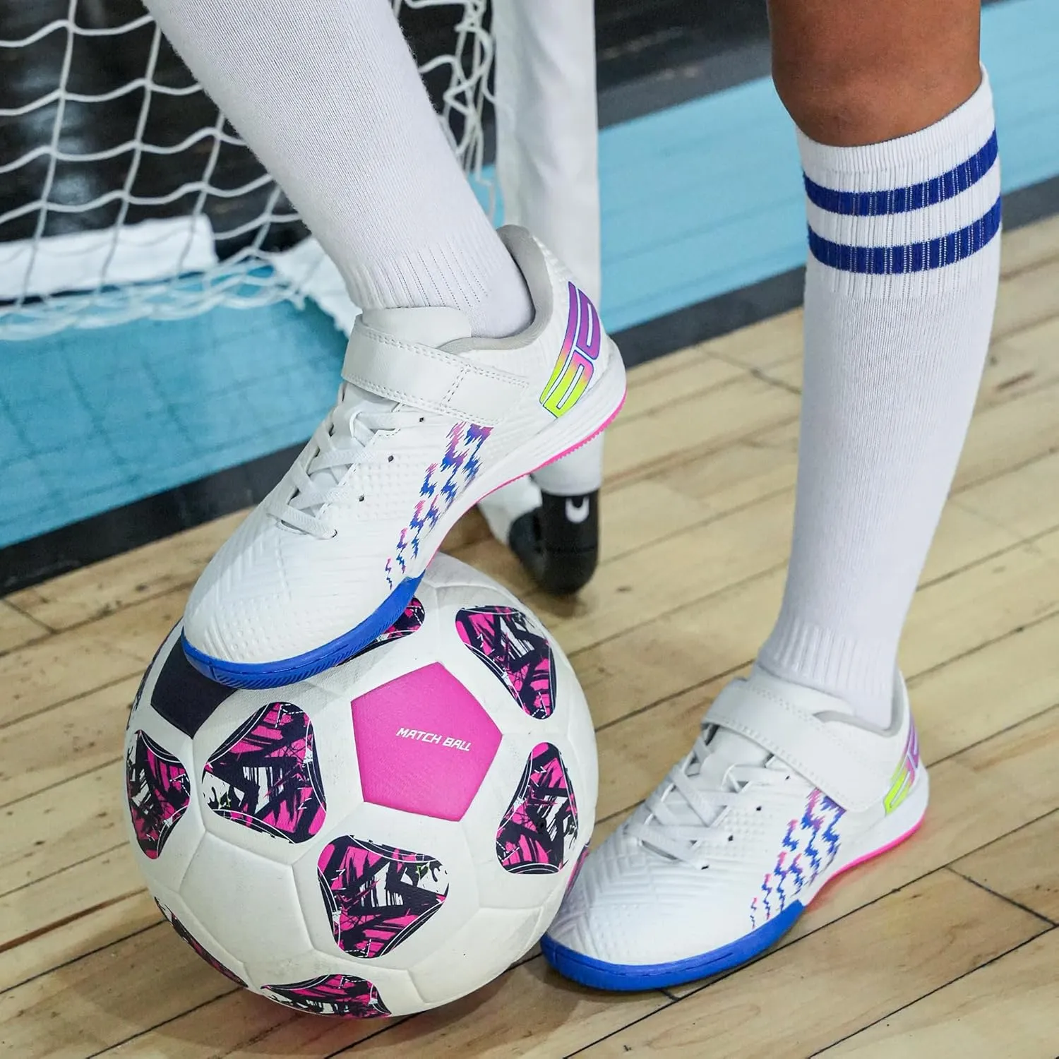 brooman Kids Futsal Indoor Soccer Shoes Boys Girls Soccer Sneakers