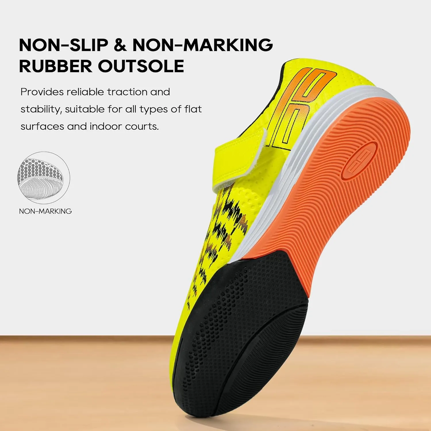 brooman Kids Futsal Indoor Soccer Shoes Boys Girls Soccer Sneakers