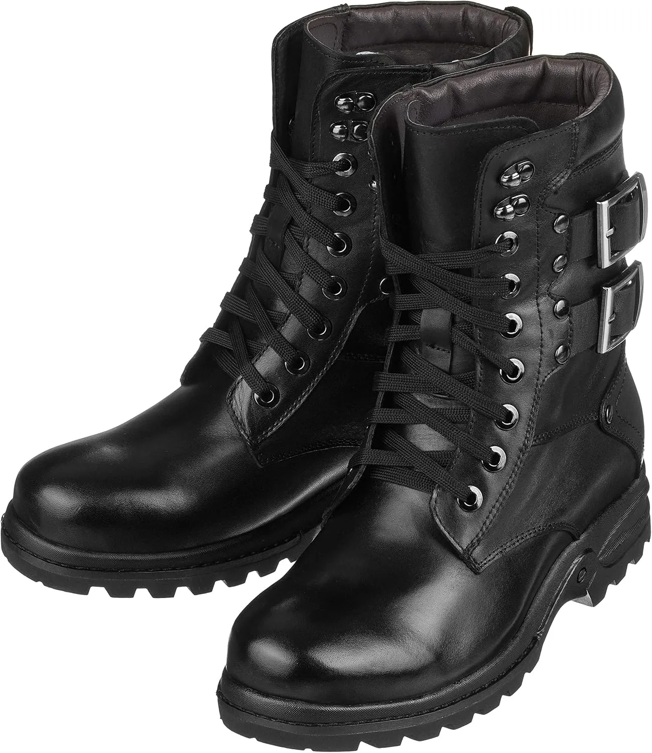 Calden Men's Invisible Height Increasing Elevator Shoes - Black, Black, Size 9.0