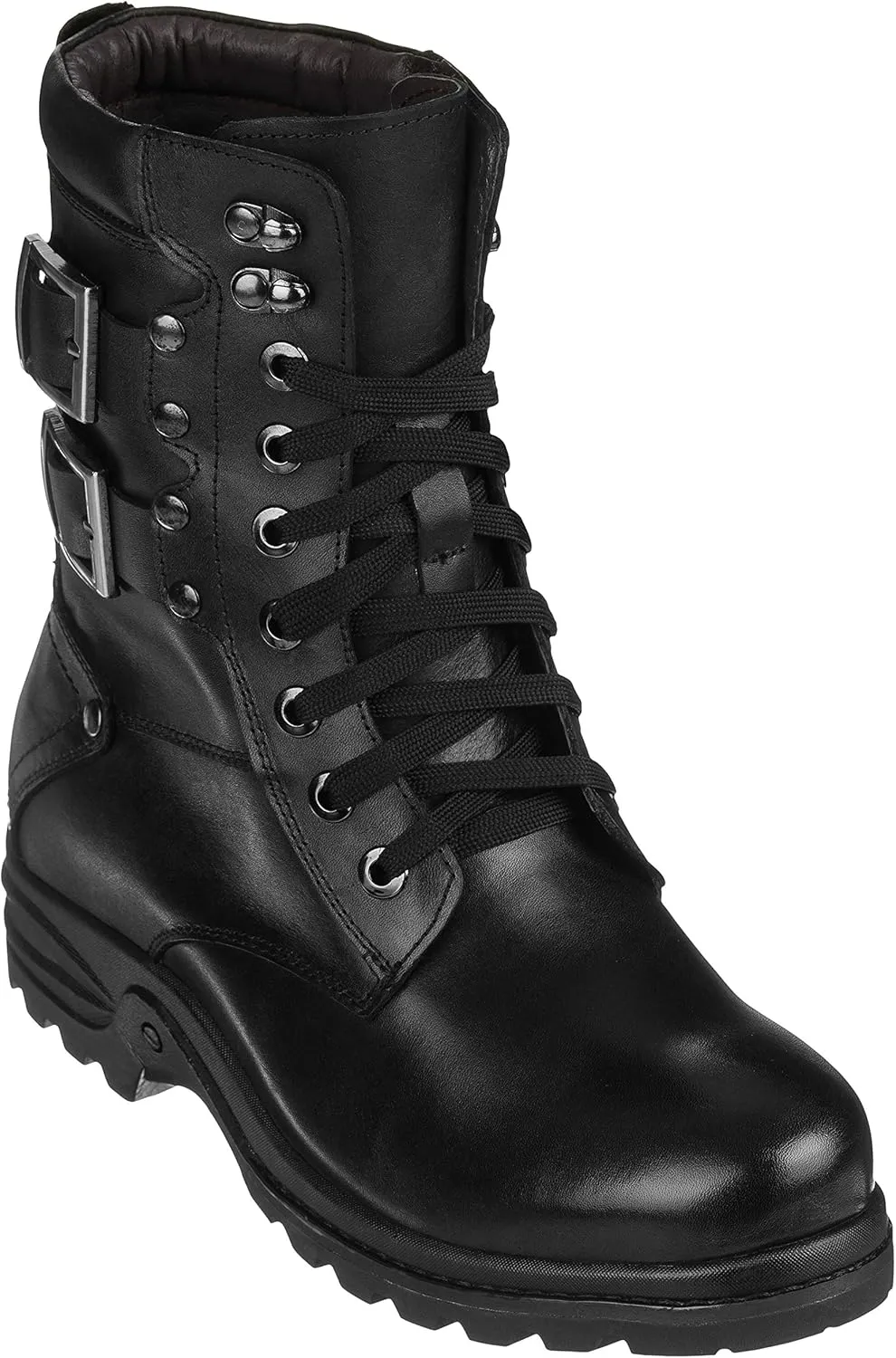 Calden Men's Invisible Height Increasing Elevator Shoes - Black, Black, Size 9.0