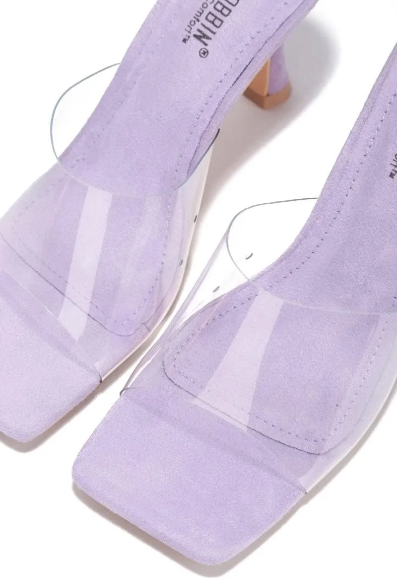 Cape Robbin Clear Sexy High Heels for Women, Transparent Open Toe Shoes Heels for Women