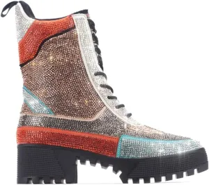 Cape Robbin Kingston Combat Boots for Women, Platform Boots with Chunky Block Heels, Womens High Tops Boots