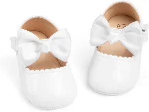 CENCIRILY Infant Baby Girls Mary Jane Flats Non Slip Soft Sole Prewalker Princess Wedding Dress Shoes