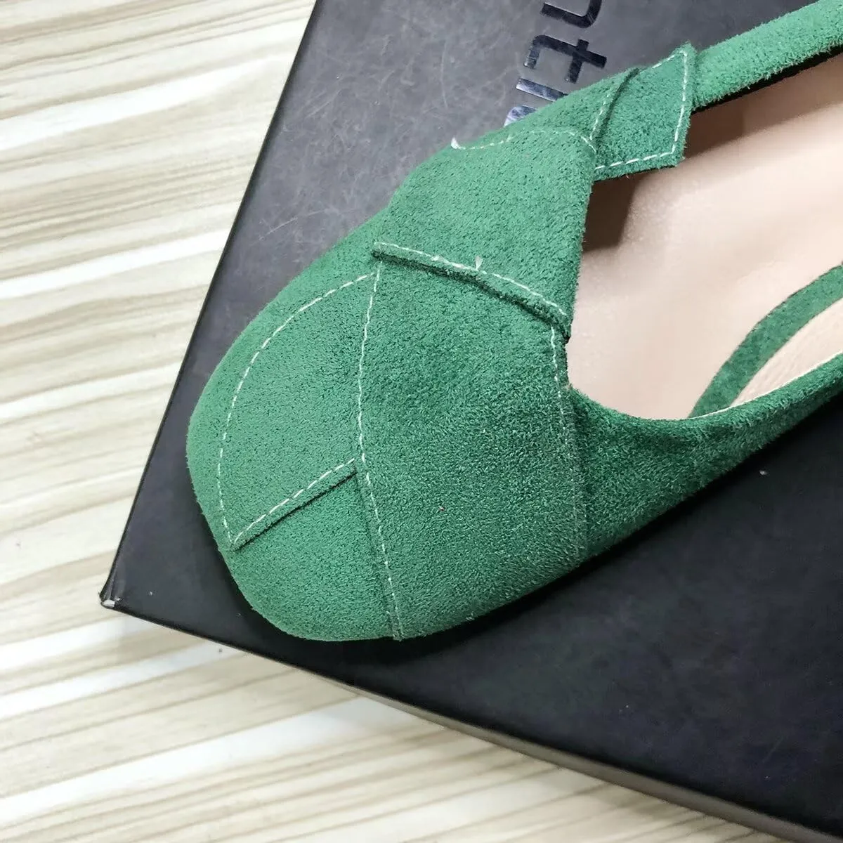 ChaiRong Zhou Elegant Knot Ballet Flats for Women Suede Square Toe Slip on Flats Casual Moccasin Shoes Comfortable Daily Dress Party Office Shoes