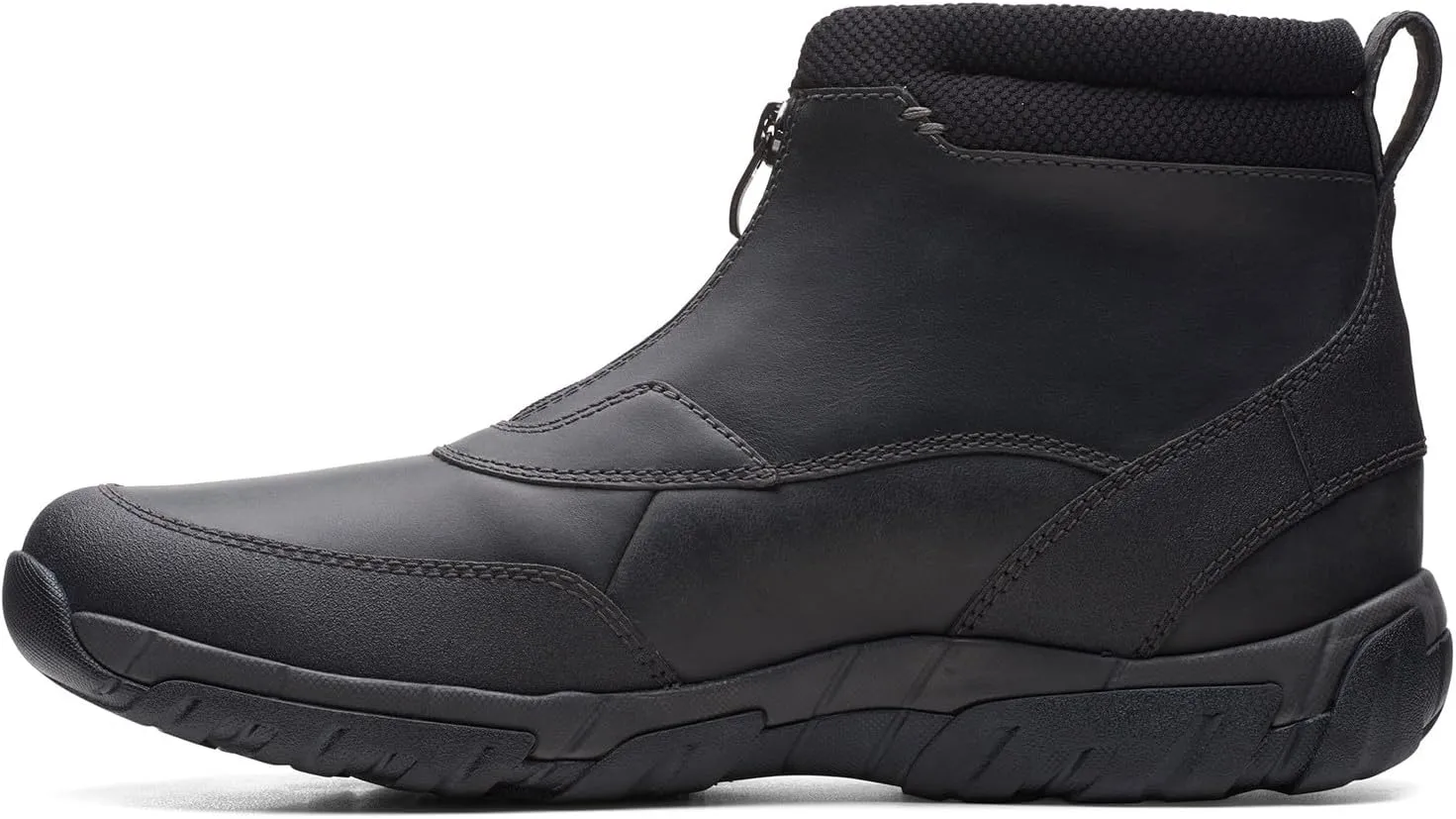 Clarks Mens Grove Zip Leather Front Zipper Casual and Fashion Sneakers