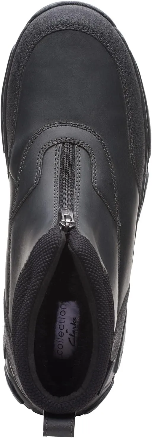 Clarks Mens Grove Zip Leather Front Zipper Casual and Fashion Sneakers