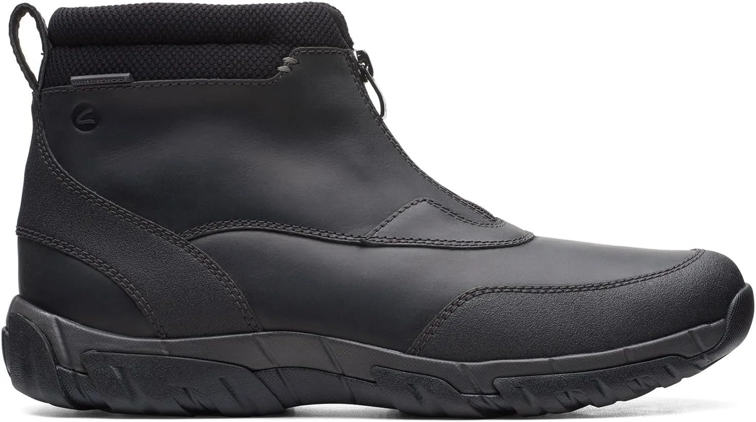 Clarks Mens Grove Zip Leather Front Zipper Casual and Fashion Sneakers
