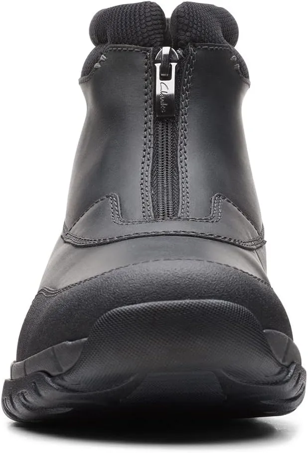 Clarks Mens Grove Zip Leather Front Zipper Casual and Fashion Sneakers