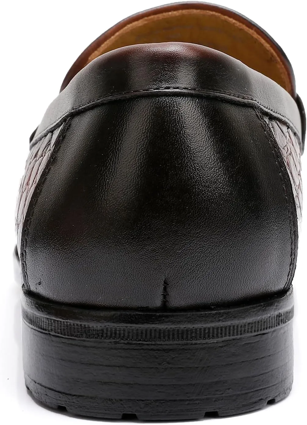Classical Loafers for Men, Crocodile Pattern Leather Dress Shoes Slip on Loafers Bit Loafers