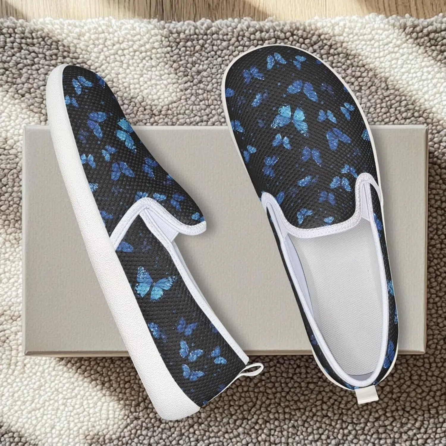 Comfort Casual Shoes for Women Slip On Shoes Wide Width Womens Flats Shoes